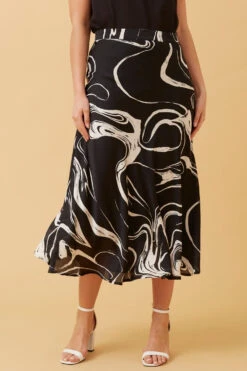 CYRUS ABSTRACT PRINT MIDI SKIRT -Femme Connection Sales 93eceb91599887e2eb4464f5047adba5