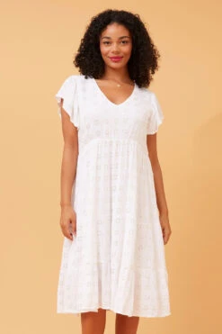 KAVINA SEQUIN PATTERN TIERED DRESS -Femme Connection Sales 93fdd9d28f7e5dadd81f1563f928b29f