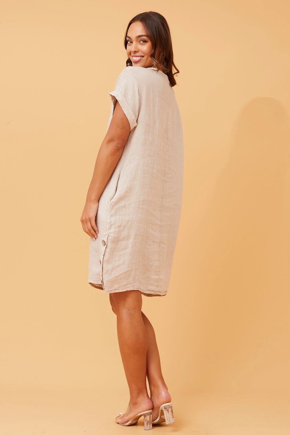 DONATELLA LINEN SHORT DRESS 20 DONATELLA LINEN SHORT DRESS - Image 18