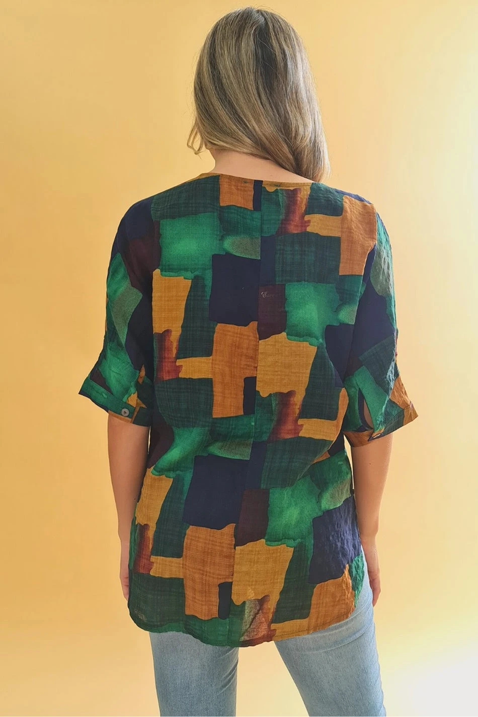 TARA ABSTRACT PRINT HI LOW HEM TOP 8 TARA ABSTRACT PRINT HI LOW HEM TOP - Image 6