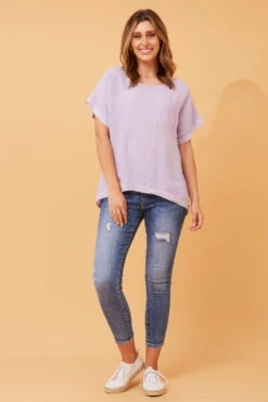 SOULA SEQUIN LINEN TOP -Femme Connection Sales 954ca4cdc77a83a09b9f6068ba32c0b3