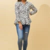 LILIANA ANIMAL PRINT TIERED TOP -Femme Connection Sales 957ee55ecdbb7125f277b8e387af6897