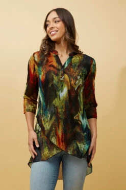 VICKY ABSTRACT PRINT TUNIC TOP -Femme Connection Sales 960cab7af5f687899de7802e895f2556