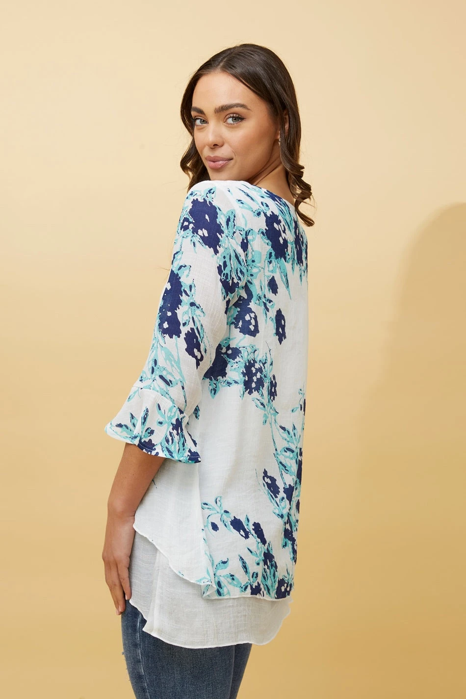 RUMI DOUBLE LAYER FLORAL TUNIC TOP 13 RUMI DOUBLE LAYER FLORAL TUNIC TOP - Image 11