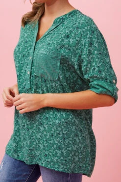 ROSETTA FLORAL SEQUIN DETAIL TOP -Femme Connection Sales 968c2a40679d49098ddbcb729a9bb7a0