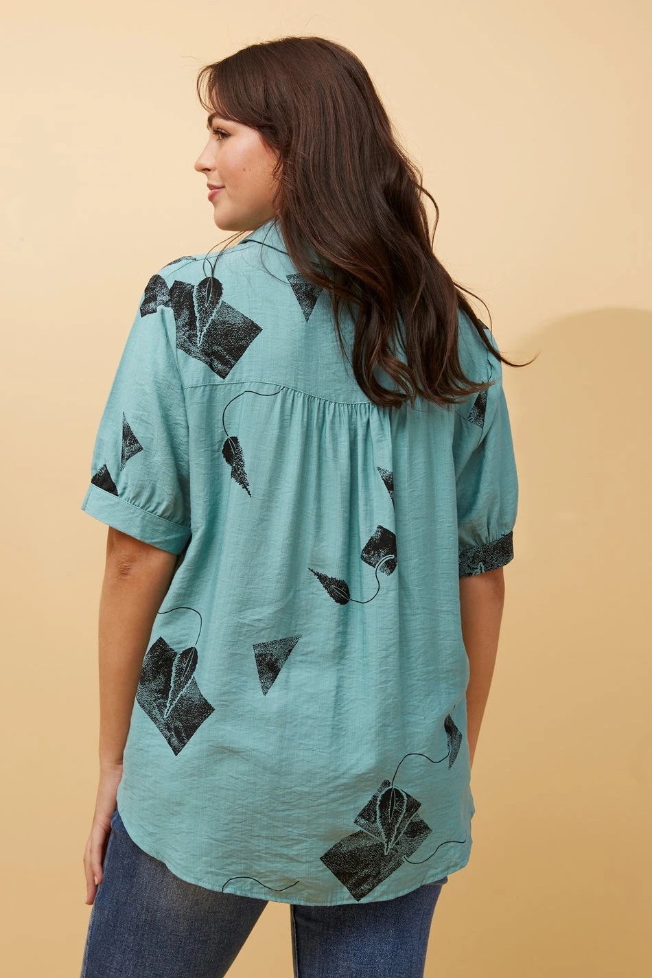 JACQUELINE ABSTRACT PRINT SHIRT 8 JACQUELINE ABSTRACT PRINT SHIRT - Image 6