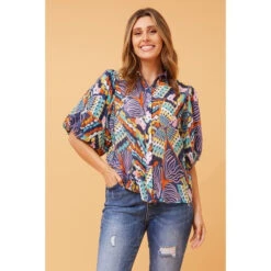 WILKIE PUFF SLEEVE BOHO TOP -Femme Connection Sales 97ce774b94ac1f807e6d5e6b78d04cc8