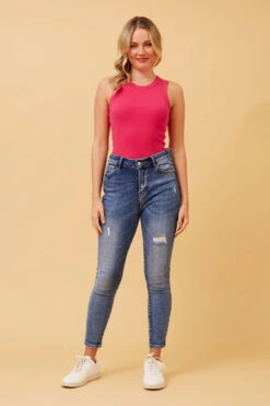 ROSEMARY RIBBED SINGLET -Femme Connection Sales 98c2d0714f0a1515f7c592049e91ce26