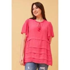 COLLETTE FRILL NECK TOP -Femme Connection Sales 98c480aa2091263c56a2603123e5c107