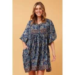 MOLLY FLORAL BOHO SHORT DRESS -Femme Connection Sales 99393ff943ba352c15675b60c79fc41d