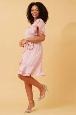 JOYCE GOLD FOIL PRINT DRESS -Femme Connection Sales 998fca1d553410968abb1debc50f85d1