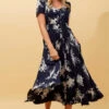 MEGAN FLORAL BOHO MIDI DRESS -Femme Connection Sales 9996fd624edad5a1b34a70d7f945534c