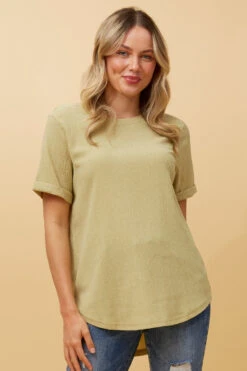 MISTY SHORT SLEEVE TEXTURED TOP -Femme Connection Sales 99990e8054f777e9f678a0b43d3a4c69