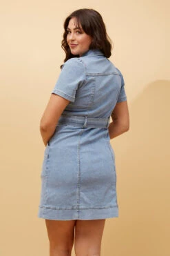 LIBERTY DENIM SHORT DRESS -Femme Connection Sales 9a48c877d6b68530df0ab3568ca47f4e