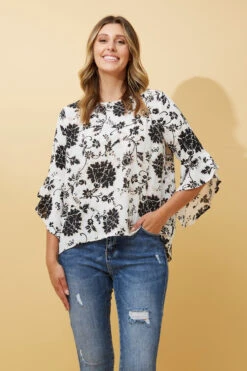 FOREVER NEW FLORAL FLUTE SLEEVE BLOUSE -Femme Connection Sales 9a98b896d2df7166879d2249fedf4132