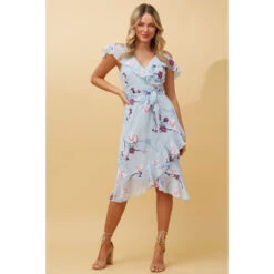 GIDGET FLORAL RUFFLE DRESS -Femme Connection Sales 9b2d52271c28f272446c59ae67105f6a