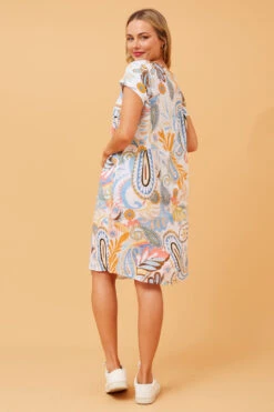 MESSINA PAISLEY LINEN DRESS -Femme Connection Sales 9b9ff020118f28d96b12ac026afdab7f