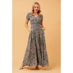 MEGAN PAISLEY BOHO MAXI DRESS -Femme Connection Sales 9bd051b6014ea7568a8e7a83d282b4e0