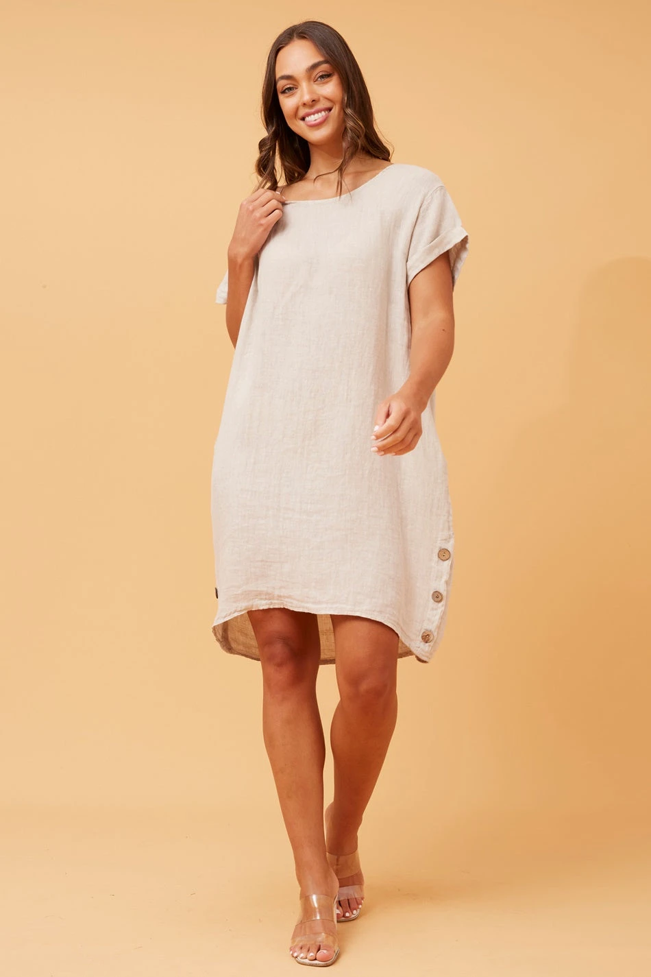DONATELLA LINEN SHORT DRESS 4 DONATELLA LINEN SHORT DRESS - Image 2