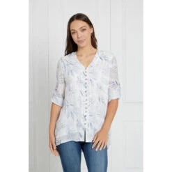 LEAF PRINT BUTTON FRONT TOP 24 LEAF PRINT BUTTON FRONT TOP -Femme Connection Sales 9bd706259d1f79f11797d29359d683b1