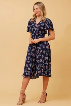 SANDY FLORAL SHORT DRESS -Femme Connection Sales 9d1f42718fa83800559479070bc52608