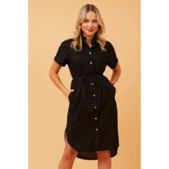GERALDINE LINEN SHIRT DRESS -Femme Connection Sales 9da931234c873c754f44a1c47313b512