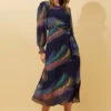 PRISCILLA FEATHER PRINT DRESS -Femme Connection Sales 9dab6d6cdb646df3d05a6e27893439a3