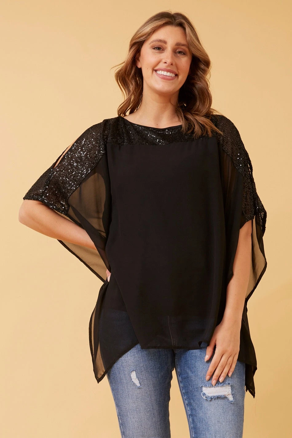 MARILYN SEQUIN COLD SHOULDER TOP 3 MARILYN SEQUIN COLD SHOULDER TOP