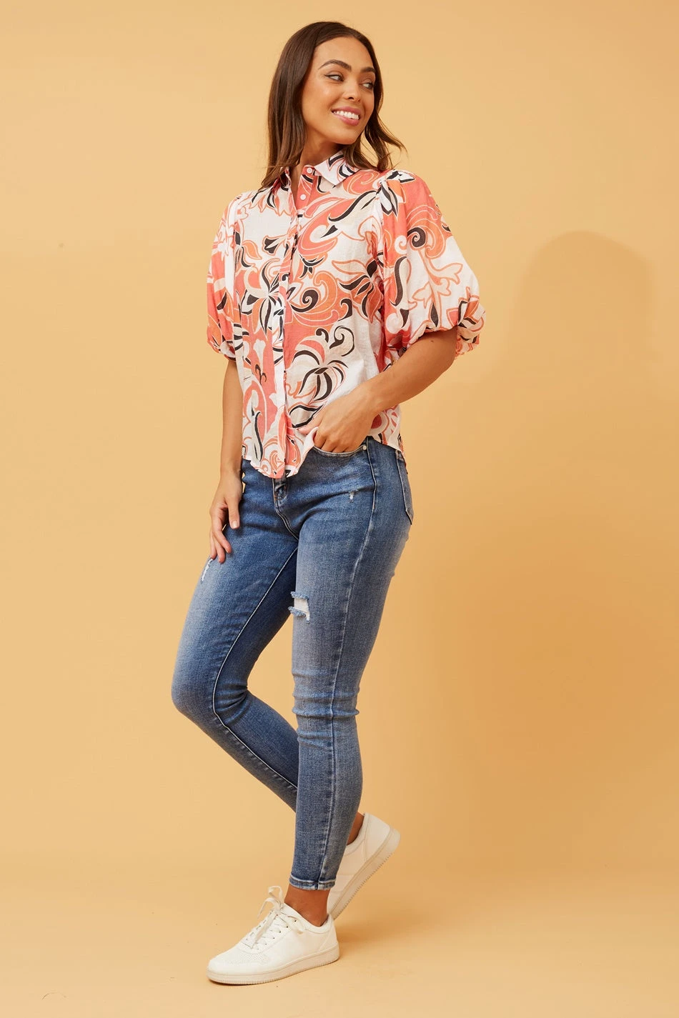 WILKIE PUFF SLEEVE FLORAL TOP 4 WILKIE PUFF SLEEVE FLORAL TOP - Image 2