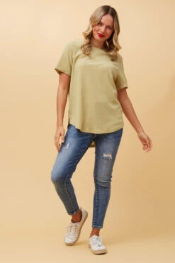 MISTY SHORT SLEEVE TEXTURED TOP -Femme Connection Sales 9e5f95ca705706e1fb8b7f2f6f1aeeed