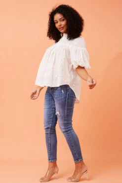 JANICE BRODERIE ANGLAISE BLOUSE -Femme Connection Sales 9fa647d81791801f910499d360a1358d