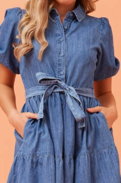 ROSALINDA DENIM SHIRT DRESS -Femme Connection Sales 9fb0be784e90a61c610b6644333fe209