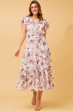 YASMIN FLORAL TIERED MAXI DRESS