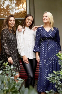 CRYSTELLE TEARDROP FOIL PRINT MAXI DRESS -Femme Connection Sales a0619e46bedc36c2328f7e564175f7e6