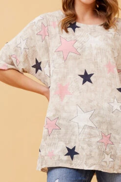 FIORENZA STAR PRINT TOP -Femme Connection Sales a17032655aa150cbba6bbaec12cc7382
