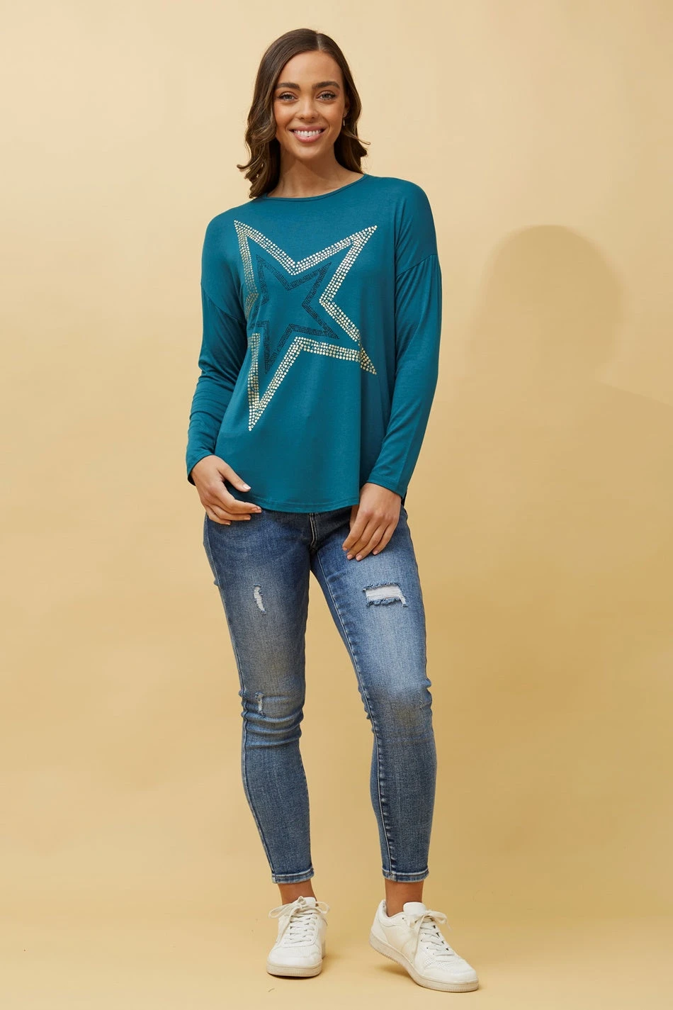 EVA LONG SLEEVE STAR PRINT TOP 16 EVA LONG SLEEVE STAR PRINT TOP - Image 14