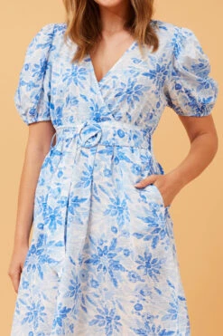 GALEN FLORAL BELTED MIDI DRESS -Femme Connection Sales a1d64d3807da65a2e8b53a125fdc3994