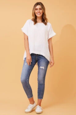SOULA SEQUIN LINEN TOP -Femme Connection Sales a2e91aa13d2a0e59376dd64ede7e1c26