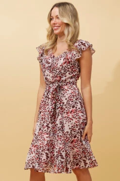 SANDRA ANIMAL PRINT SHORT DRESS -Femme Connection Sales a37cbf435d31ded9904d9326da16c6f1