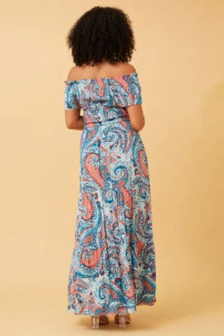 FABIAN PAISLEY BOHO MAXI DRESS -Femme Connection Sales a3ea63502f1309ab3f5d53e397178306
