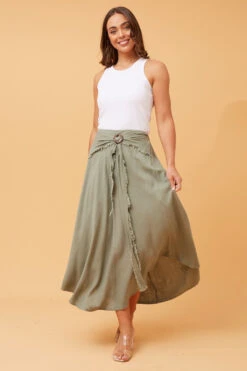 ESTRELLA LINEN MIDI SKIRT -Femme Connection Sales a40c75c598bb0f7d55b29db99c84416b