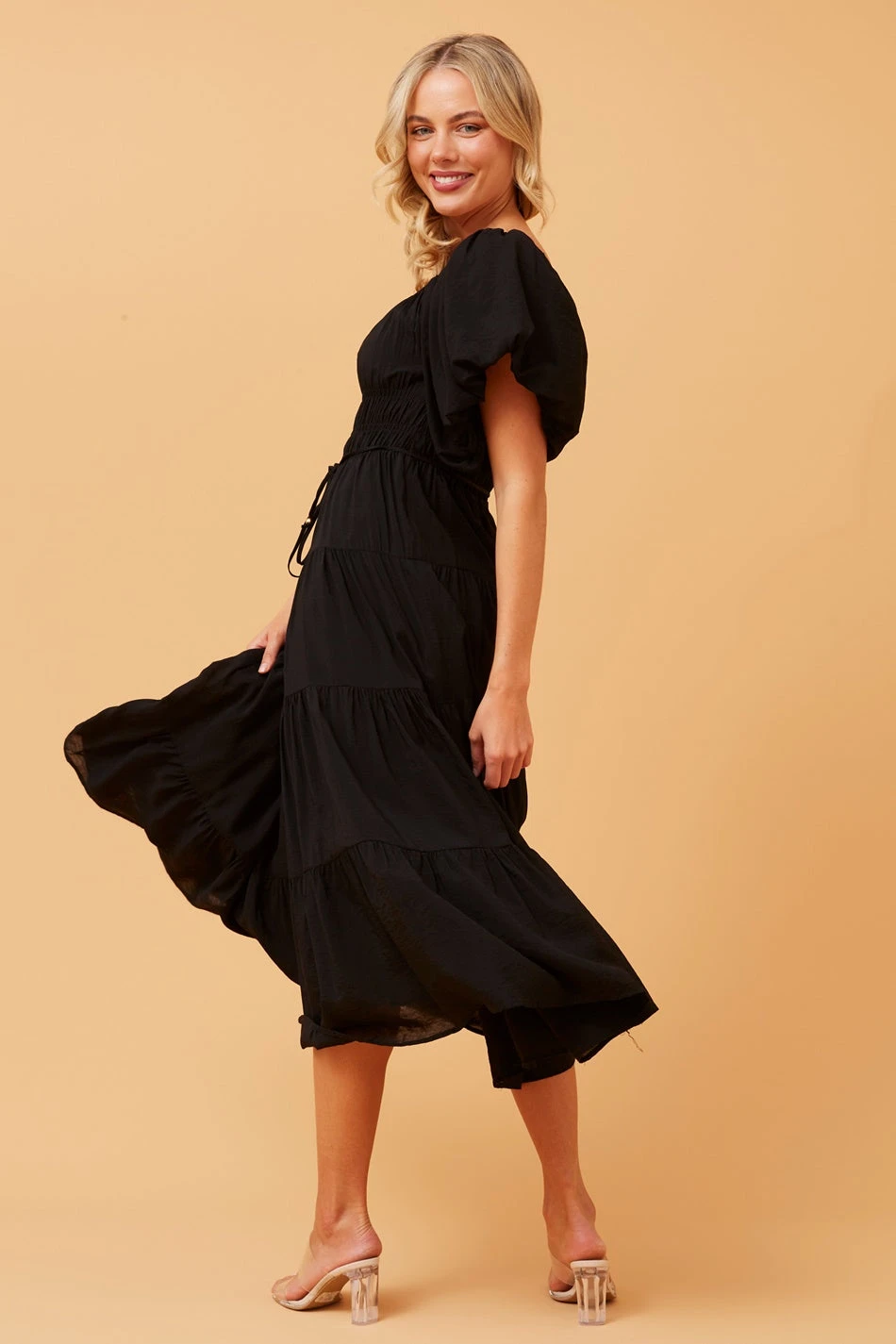 ODELIA TIERED MIDI DRESS 7 ODELIA TIERED MIDI DRESS - Image 5