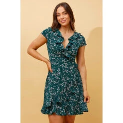 FRIDA FLORAL MOCK WRAP DRESS 28 FRIDA FLORAL MOCK WRAP DRESS -Femme Connection Sales a453eacdd4f27faf4096c5c0804826dd