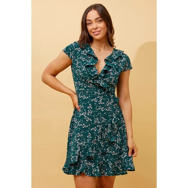 FRIDA FLORAL MOCK WRAP DRESS 15 FRIDA FLORAL MOCK WRAP DRESS - Image 13