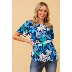 SONIA LEAF PRINT TOP -Femme Connection Sales a4b66f83a11647c456c5b261fba6eb4b