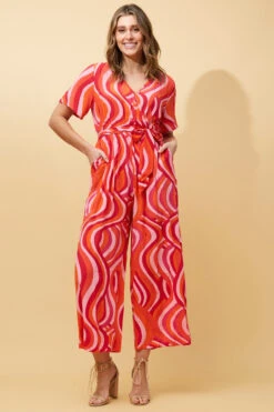PAULINE MULTI COLOUR CROPPED JUMPSUIT -Femme Connection Sales a636e91fd2febb5ae4353c459ab7c687