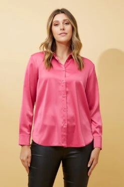 ALITA SATIN SHIRT -Femme Connection Sales a73ad577654fe140eaebacbb0a10c9bf