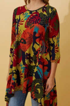 HOSHI JUNGLE PRINT TUNIC TOP -Femme Connection Sales a7e1ce6809b19147f6832c05cfdb3f64