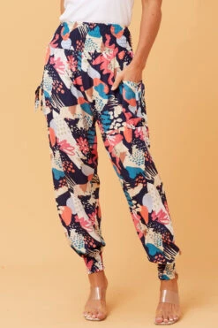 ABSTRACT PRINT HAREM PANTS -Femme Connection Sales aae3d1ea2ed2d11f27e7a6259acaac29