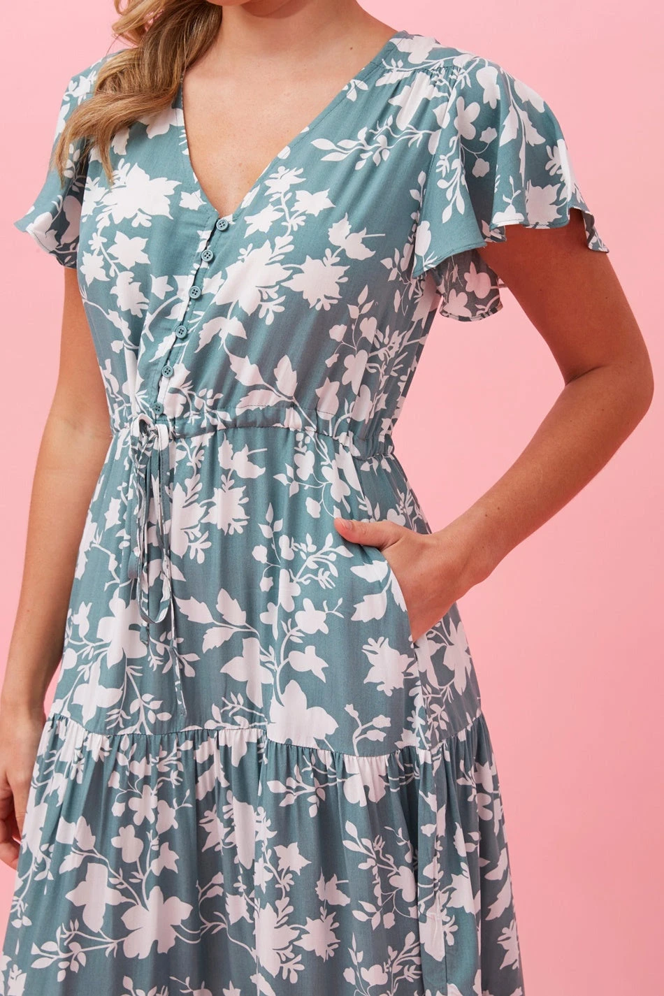 LISDON FLORAL TIERED MIDI DRESS 6 LISDON FLORAL TIERED MIDI DRESS - Image 4